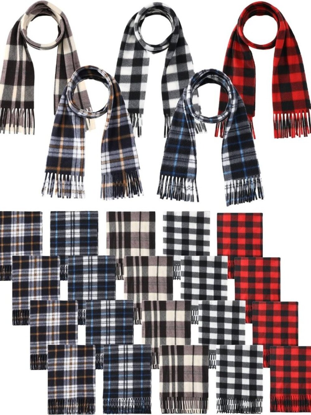 Cozy 25 Pcs Winter Scarves Set | Warm, Soft, Stylish Accessories for Cold